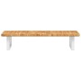 Estante de lavabo de pared de acero y madera maciza de roble de , Tocadores de baño - Ref: Foro24-3302336, Precio: 86,70 €, D...
