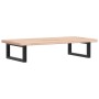 Estante de lavabo de pared de acero y madera maciza de roble de , Tocadores de baño - Ref: Foro24-3302329, Precio: 73,50 €, D...