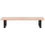 Estante de lavabo de pared de acero y madera maciza de roble de , Tocadores de baño - Ref: Foro24-3302329, Precio: 73,50 €, D...