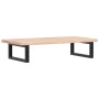 Estante de lavabo de pared de acero y madera maciza de roble de , Tocadores de baño - Ref: Foro24-3302329, Precio: 73,50 €, D...