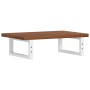 Estante de lavabo de pared de acero y madera maciza de roble de , Tocadores de baño - Ref: Foro24-3302348, Precio: 76,91 €, D...