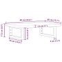 Estante de lavabo de pared de acero y madera maciza de roble de , Tocadores de baño - Ref: Foro24-3302348, Precio: 76,91 €, D...