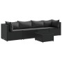 Set de muebles de jardín 5 pzas y cojines ratán sintético negro de , Conjuntos de jardín - Ref: Foro24-3308011, Precio: 401,4...