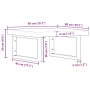 Estante de lavabo de pared de acero y madera maciza de roble de , Tocadores de baño - Ref: Foro24-3302413, Precio: 108,05 €, ...