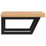 Estante de lavabo de pared de acero y madera maciza de roble de , Tocadores de baño - Ref: Foro24-3302411, Precio: 106,66 €, ...