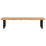 Estante de lavabo de pared de acero y madera maciza de roble de , Tocadores de baño - Ref: Foro24-3302397, Precio: 124,56 €, ...