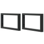Estante de lavabo de pared de acero y madera maciza de roble de , Tocadores de baño - Ref: Foro24-3302397, Precio: 124,56 €, ...