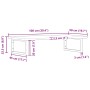 Estante de lavabo de pared de acero y madera maciza de roble de , Tocadores de baño - Ref: Foro24-3302397, Precio: 124,56 €, ...