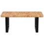 Estante de lavabo de pared de acero y madera maciza de roble de , Tocadores de baño - Ref: Foro24-3302395, Precio: 77,33 €, D...