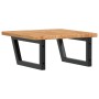 Estante de lavabo de pared de acero y madera maciza de roble de , Tocadores de baño - Ref: Foro24-3302395, Precio: 77,33 €, D...