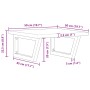 Estante de lavabo de pared de acero y madera maciza de roble de , Tocadores de baño - Ref: Foro24-3302395, Precio: 77,33 €, D...