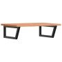 Estante de lavabo de pared de acero y madera maciza de haya de , Tocadores de baño - Ref: Foro24-3302451, Precio: 103,71 €, D...