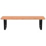 Estante de lavabo de pared de acero y madera maciza de haya de , Tocadores de baño - Ref: Foro24-3302451, Precio: 103,71 €, D...