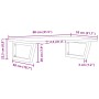 Estante de lavabo de pared de acero y madera maciza de haya de , Tocadores de baño - Ref: Foro24-3302451, Precio: 103,71 €, D...
