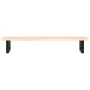 Estante de lavabo de pared de acero y madera maciza de roble de , Tocadores de baño - Ref: Foro24-3302549, Precio: 80,19 €, D...