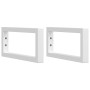 Estante de lavabo de pared de acero y madera maciza de roble de , Tocadores de baño - Ref: Foro24-3302568, Precio: 95,12 €, D...