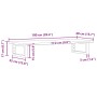 Estante de lavabo de pared de acero y madera maciza de roble de , Tocadores de baño - Ref: Foro24-3302568, Precio: 95,12 €, D...