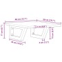 Estante de lavabo de pared de acero y madera maciza de roble de , Tocadores de baño - Ref: Foro24-3302575, Precio: 57,44 €, D...