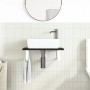Estante de lavabo de pared de acero y madera maciza de roble de , Tocadores de baño - Ref: Foro24-3302580, Precio: 70,59 €, D...