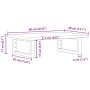 Estante de lavabo de pared de acero y madera maciza de roble de , Tocadores de baño - Ref: Foro24-3302580, Precio: 70,59 €, D...