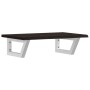Estante de lavabo de pared de acero y madera maciza de roble de , Tocadores de baño - Ref: Foro24-3302582, Precio: 67,40 €, D...