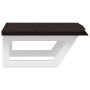 Estante de lavabo de pared de acero y madera maciza de roble de , Tocadores de baño - Ref: Foro24-3302582, Precio: 67,40 €, D...