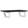 Estante de lavabo de pared de acero y madera maciza de roble de , Tocadores de baño - Ref: Foro24-3302582, Precio: 67,40 €, D...