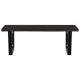 Estante de lavabo de pared de acero y madera maciza de roble de , Tocadores de baño - Ref: Foro24-3302619, Precio: 85,89 €, D...