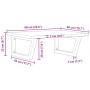 Estante de lavabo de pared de acero y madera maciza de roble de , Tocadores de baño - Ref: Foro24-3302619, Precio: 85,89 €, D...