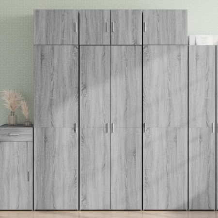 Aparador alto madera de ingeniería gris Sonoma 70x42,5x185 cm de , Aparadores - Ref: Foro24-3281425, Precio: 179,41 €, Descue...
