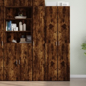 Aparador de madera de ingeniería roble ahumado 30x42,5x185 cm de , Aparadores - Ref: Foro24-3281396, Precio: 130,15 €, Descue...