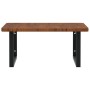 Estante de lavabo de pared de acero y madera maciza de roble de , Tocadores de baño - Ref: Foro24-3302485, Precio: 105,90 €, ...