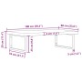 Estante de lavabo de pared de acero y madera maciza de haya de , Tocadores de baño - Ref: Foro24-3302521, Precio: 169,13 €, D...