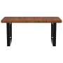 Estante de lavabo de pared de acero y madera maciza de roble de , Tocadores de baño - Ref: Foro24-3302487, Precio: 107,74 €, ...