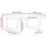 Estante de lavabo de pared de acero y madera maciza de roble de , Tocadores de baño - Ref: Foro24-3302487, Precio: 107,74 €, ...