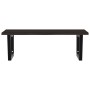 Estante de lavabo de pared de acero y madera maciza de roble de , Tocadores de baño - Ref: Foro24-3302659, Precio: 88,74 €, D...