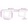Estante de lavabo de pared de acero y madera maciza de roble de , Tocadores de baño - Ref: Foro24-3302659, Precio: 88,74 €, D...