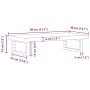 Estante de lavabo de pared acero y madera maciza de acacia de , Tocadores de baño - Ref: Foro24-3302741, Precio: 93,15 €, Des...