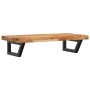 Estante de lavabo de pared acero y madera maciza de acacia de , Tocadores de baño - Ref: Foro24-3302743, Precio: 96,91 €, Des...