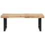Estante de lavabo de pared acero y madera maciza de acacia de , Tocadores de baño - Ref: Foro24-3302909, Precio: 154,54 €, De...