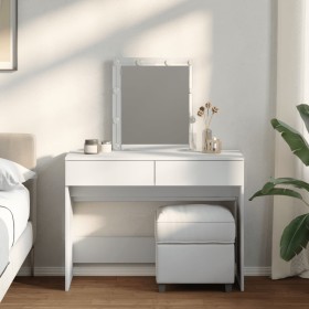 Tocador con luces LED blanco 100x40x130 cm de , Tocadores para dormitorios - Ref: Foro24-848192, Precio: 166,63 €, Descuento: %