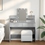 Tocador con luces LED gris hormigón 100x40x130 cm de , Tocadores para dormitorios - Ref: Foro24-848202, Precio: 137,87 €, Des...