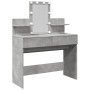 Tocador con luces LED gris hormigón 100x40x130 cm de , Tocadores para dormitorios - Ref: Foro24-848202, Precio: 137,87 €, Des...