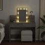 Tocador con luces LED gris hormigón 100x40x130 cm de , Tocadores para dormitorios - Ref: Foro24-848202, Precio: 137,87 €, Des...