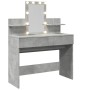 Tocador con luces LED gris hormigón 100x40x130 cm de , Tocadores para dormitorios - Ref: Foro24-848202, Precio: 137,87 €, Des...