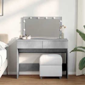 Tocador con luces LED gris hormigón 100x40x120 cm de , Tocadores para dormitorios - Ref: Foro24-848209, Precio: 148,42 €, Des...