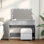 Tocador con luces LED gris hormigón 100x40x120 cm de , Tocadores para dormitorios - Ref: Foro24-848209, Precio: 148,42 €, Des...