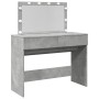 Tocador con luces LED gris hormigón 100x40x120 cm de , Tocadores para dormitorios - Ref: Foro24-848209, Precio: 148,42 €, Des...