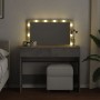 Tocador con luces LED gris hormigón 100x40x120 cm de , Tocadores para dormitorios - Ref: Foro24-848209, Precio: 148,42 €, Des...