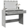 Tocador con luces LED gris hormigón 100x40x120 cm de , Tocadores para dormitorios - Ref: Foro24-848209, Precio: 148,42 €, Des...